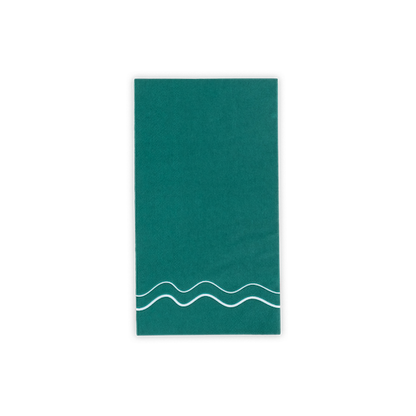 Dark Green Color Block Guest Towels- Ships January 26th