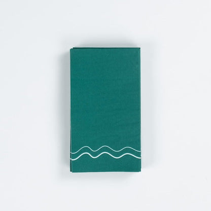 Dark Green Color Block Guest Towels- Ships January 26th