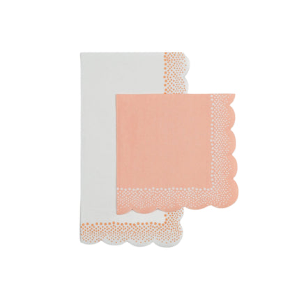 PREORDER - Harmony Peach Dots Beverage Napkins