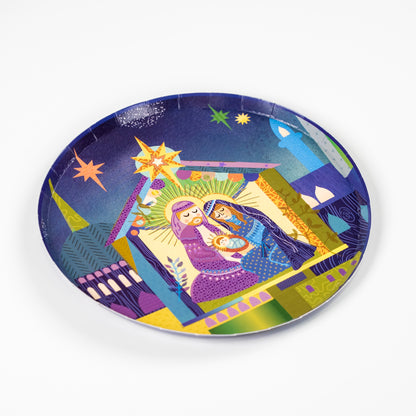 HOL25-DP10-Holy Family Nativity Small Plate-(PREORDER STARTS SHIPPING  08/15)