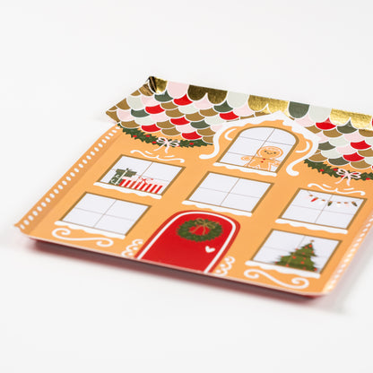 HOL25-DP5-Gingerbread House Shaped Plates-(PREORDER STARTS SHIPPING  08/15)