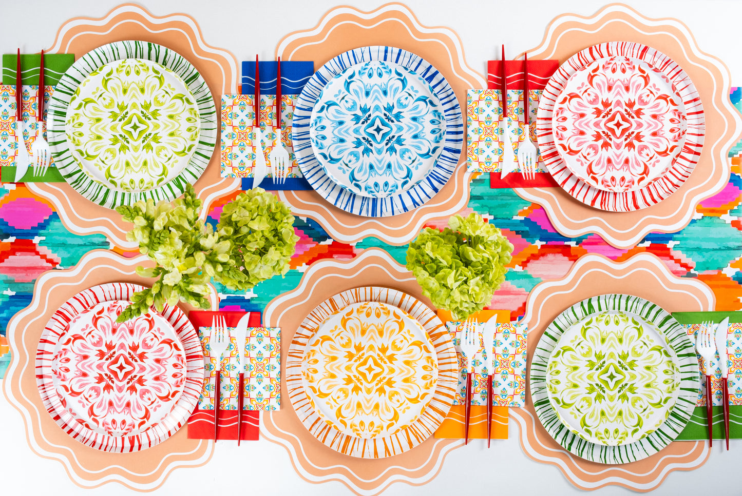 SUM23-TR1- Bel Colore Ikat Table Runner