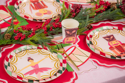 HOL25-DNP6-Multicolor Holiday Diamond Dinner Plates