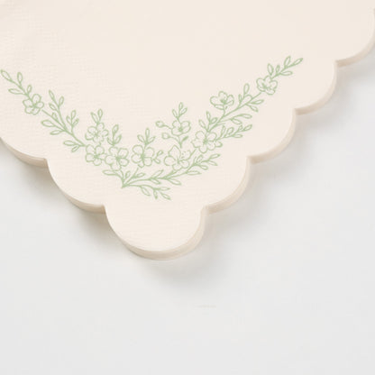 Floral Elegance Sage Guest Towels- Pre Order Ships January 20th