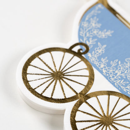 Blue Baby Carriage Beverage Napkins