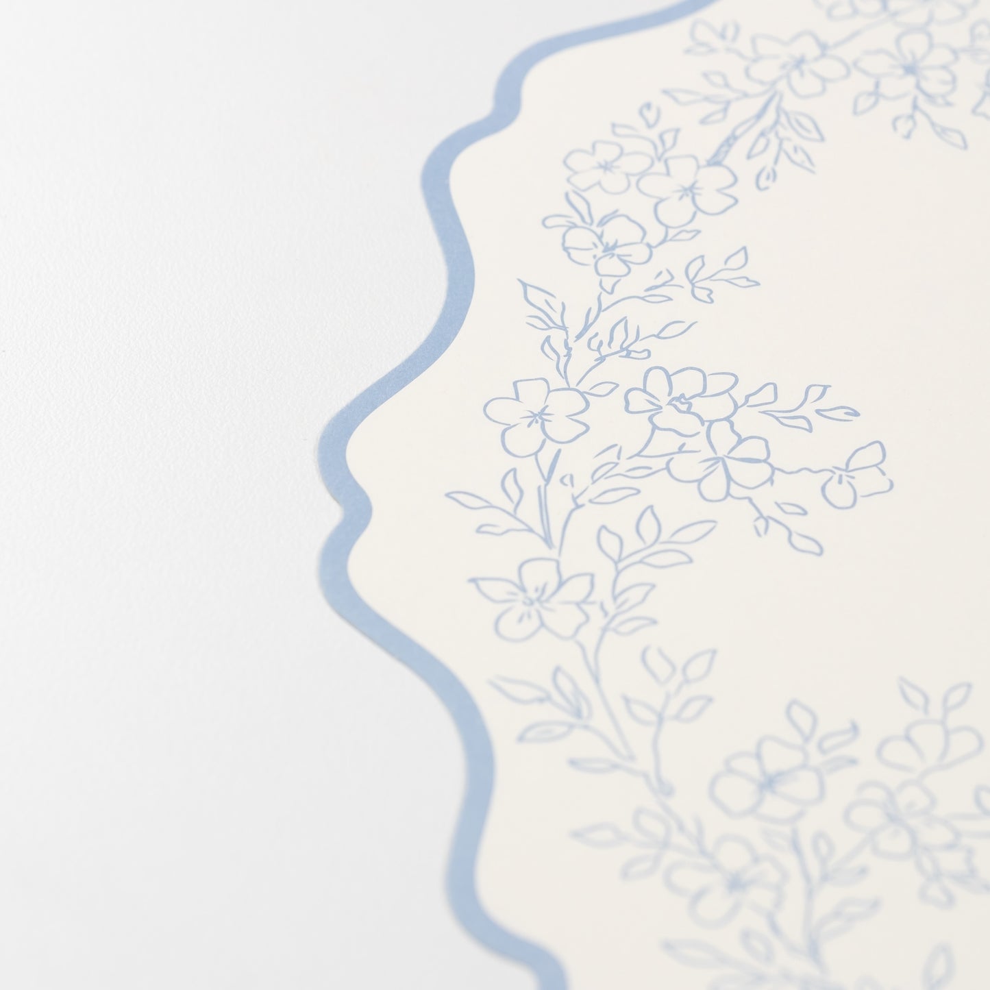 Floral Elegance Blue Placemats