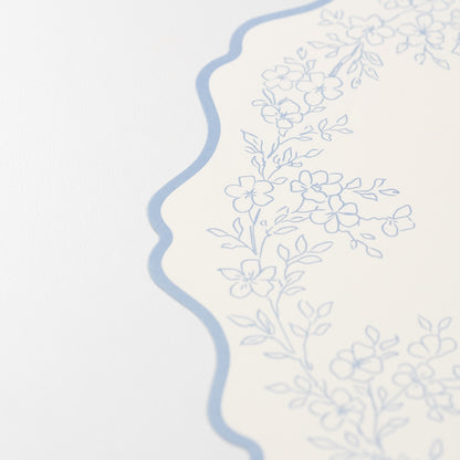 Floral Elegance Blue Placemats