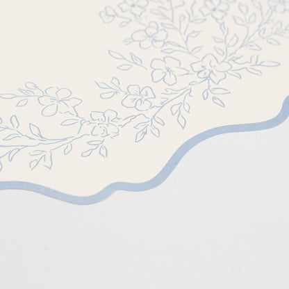 Floral Elegance Blue Placemats