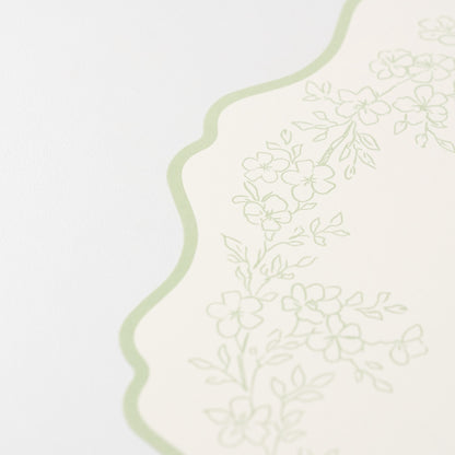 Floral Elegance Sage Placemats- Pre Order Ships January 20th