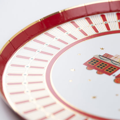 HOL25-DP9- North Pole Express Dessert Plate