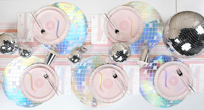 Pop Star Dance Party Vinyl Record Dessert Plates