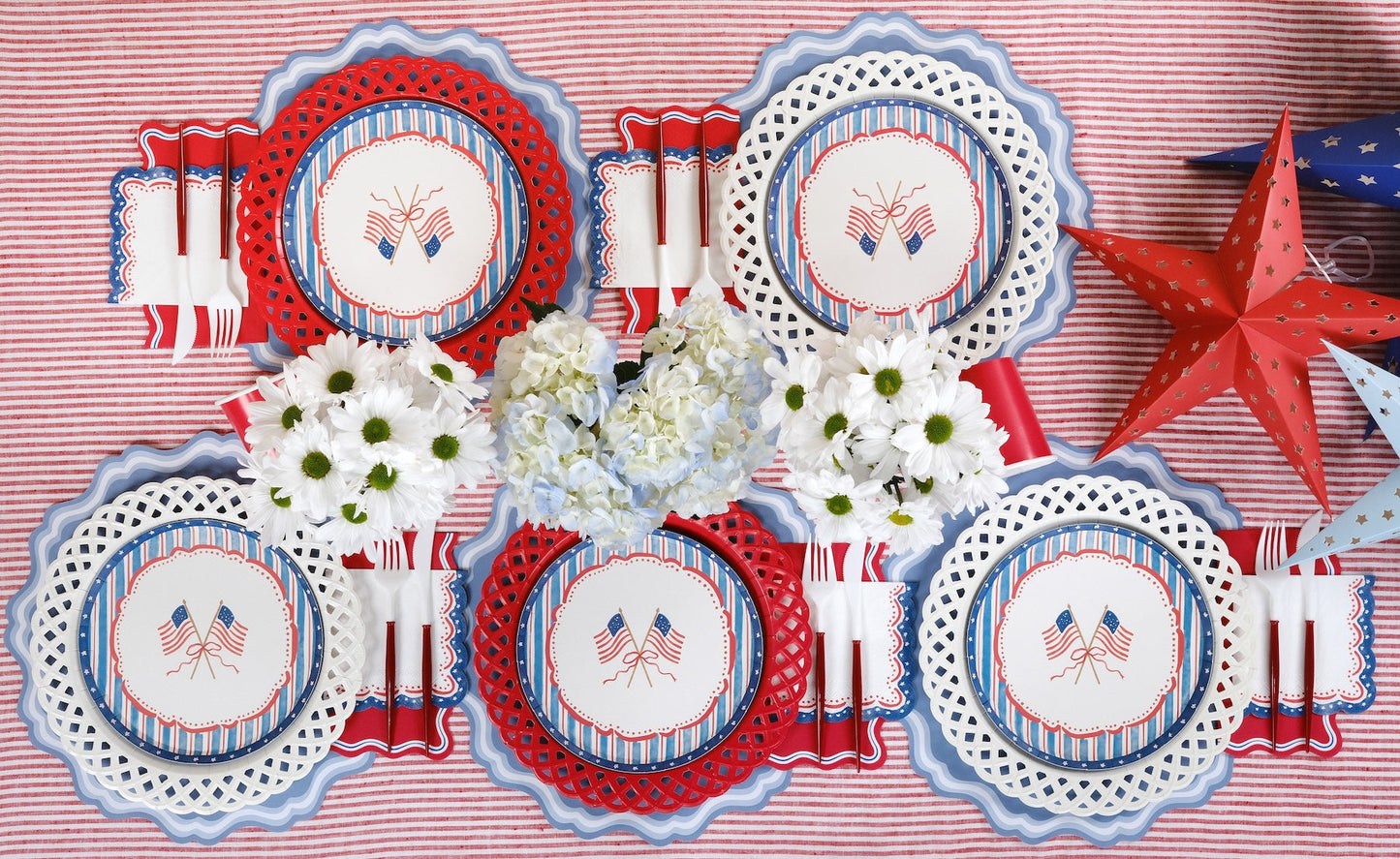 4th of July Flag Dessert Plates