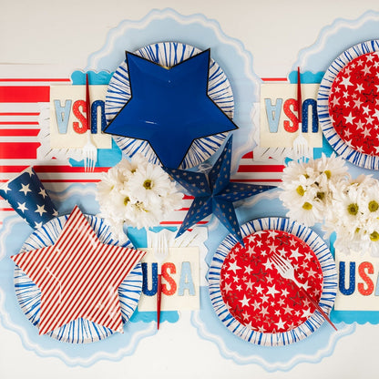 AME25-DP1- Americana Stars Dessert Paper Plates