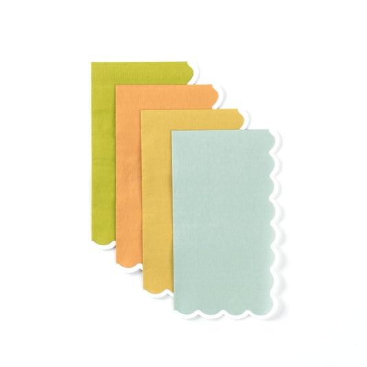 Earth Tone Scallop Guest Towels