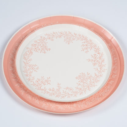 Floral Elegance Pink Dessert Plates- Pre Order Ships January 20th