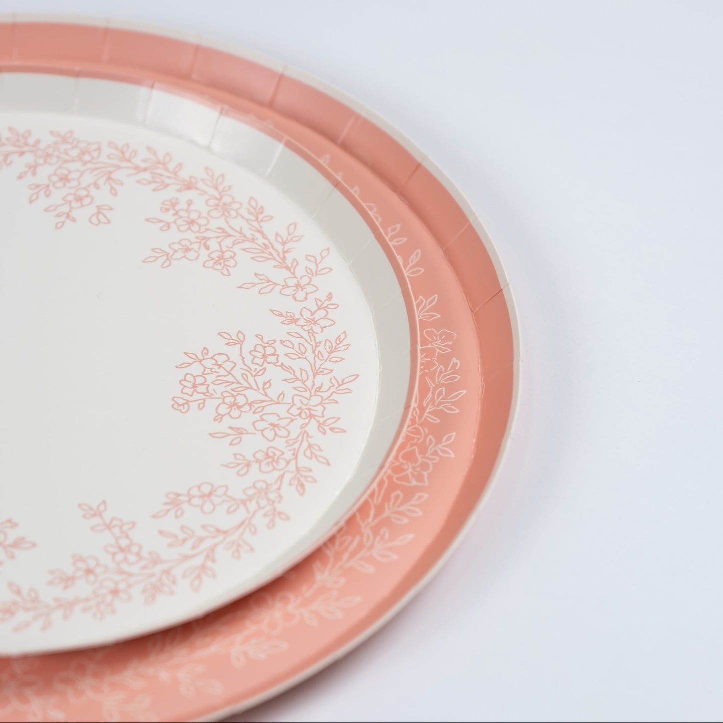 Floral Elegance Pink Dessert Plates- Pre Order Ships January 20th