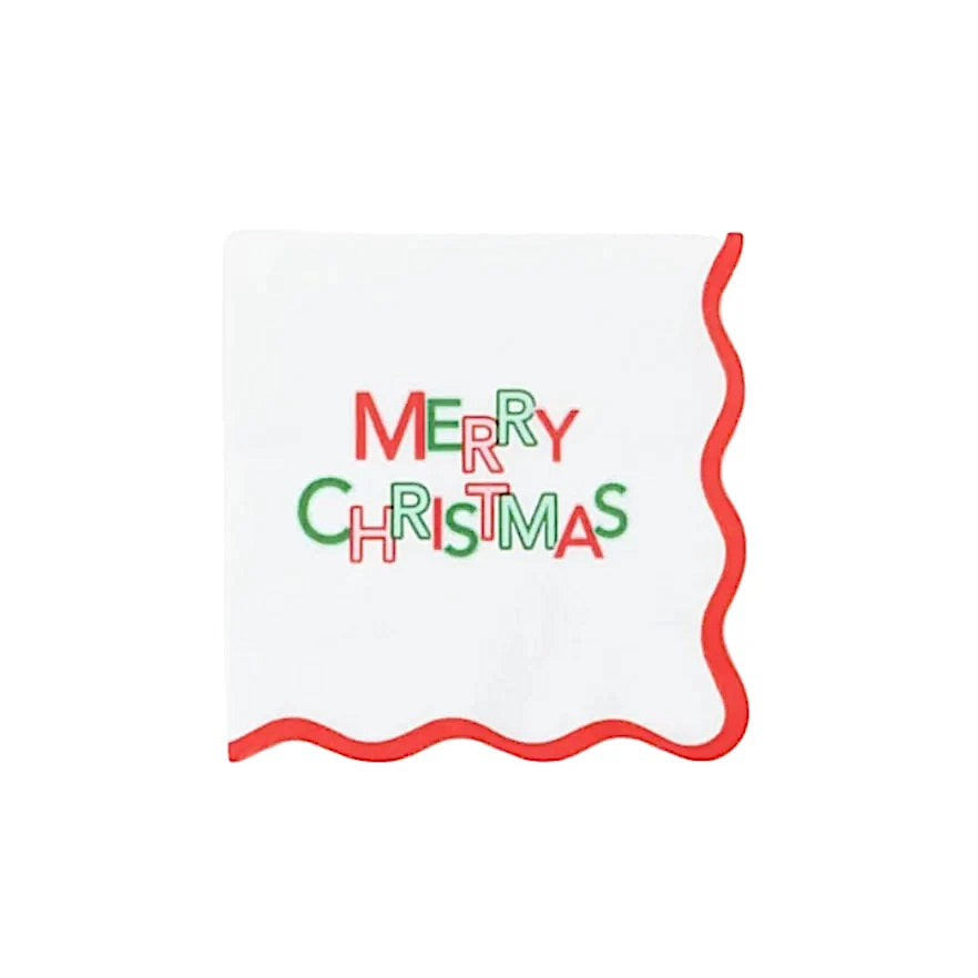 HOL25-CN6- Merry Christmas Cocktail Napkins