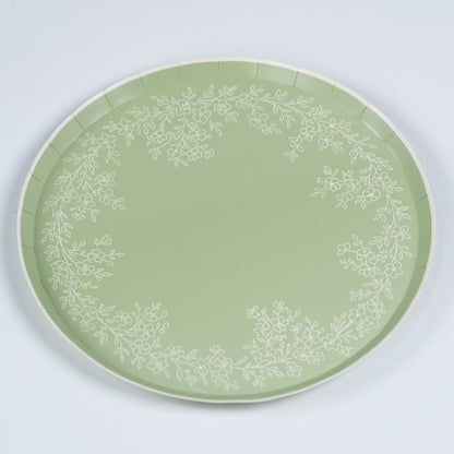 Floral Elegance Sage Dinner Plates- Pre Order Ships January 20th