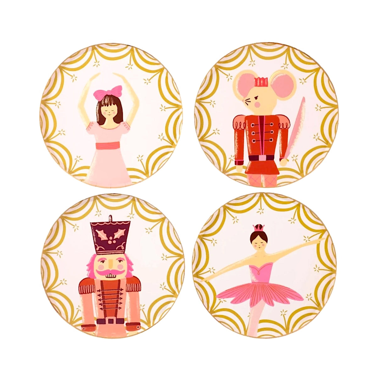 HOL25-DP7- Nutcracker Dessert Plates