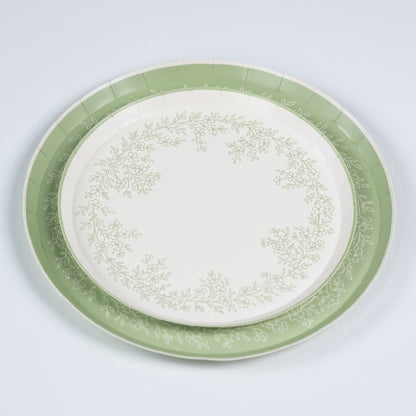 Floral Elegance Sage Dessert Plates- Pre Order Ships January 20th