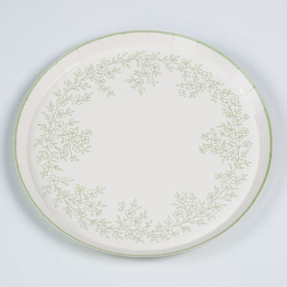 Floral Elegance Sage Dessert Plates- Pre Order Ships January 20th