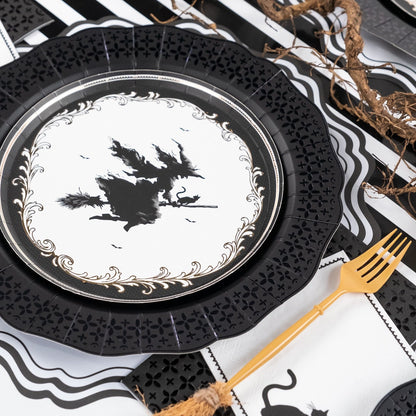 Elegant Black Pattern Dinner Plates