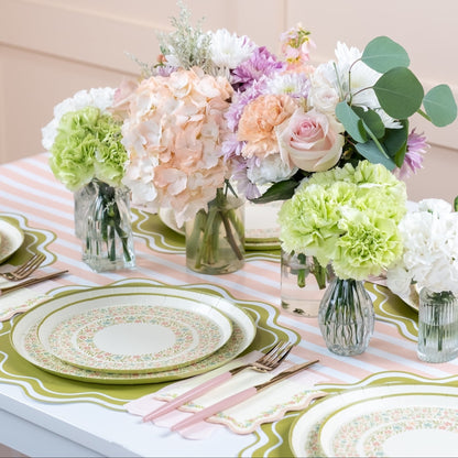 Baby Pink Striped Table Runners- Pre Order Ships January 20th