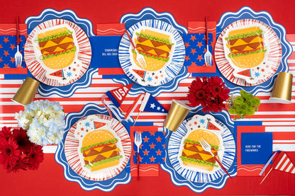 MCL25-PL18- Navy Wavy Scallop Placemat