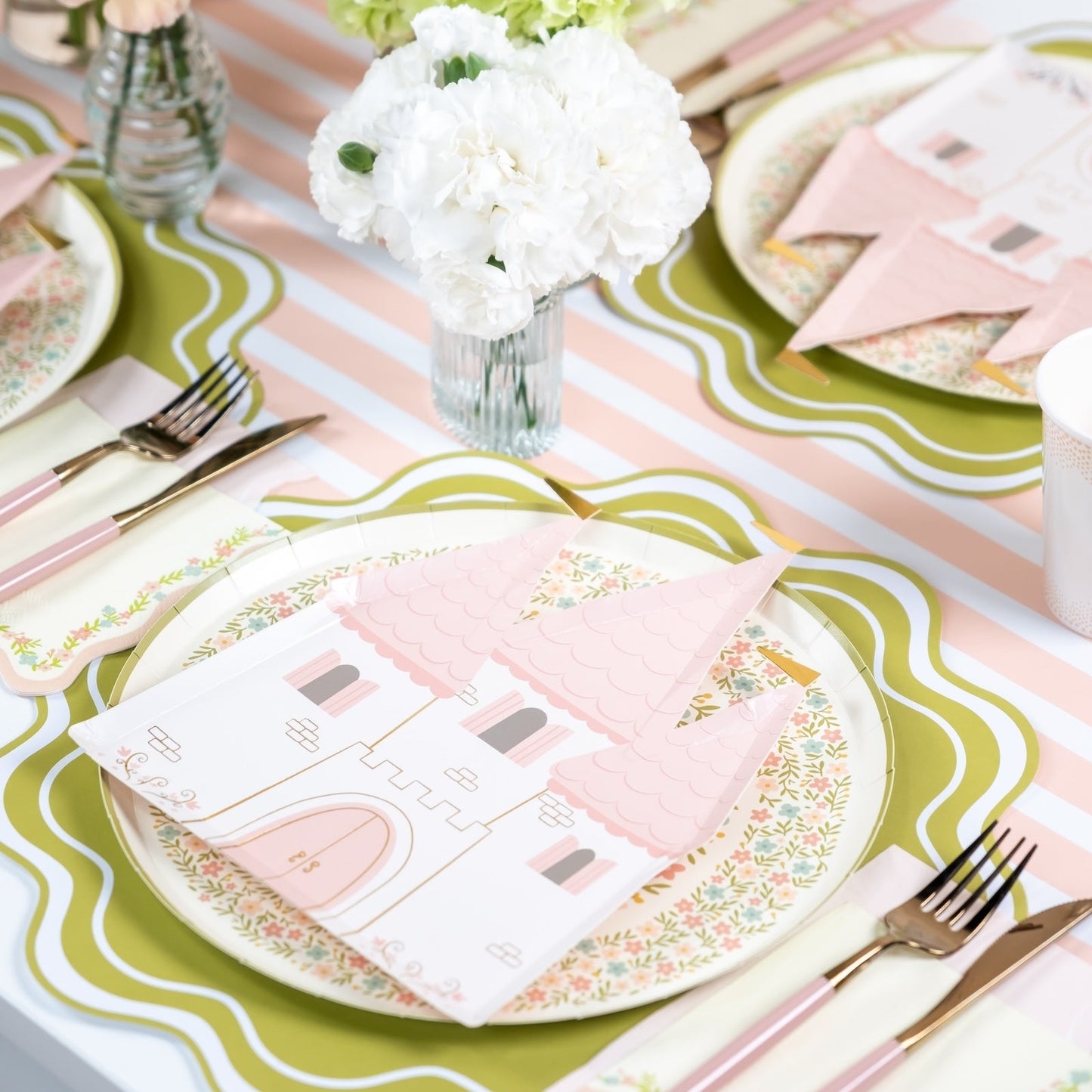 Baby Pink Striped Table Runners- Pre Order Ships January 20th