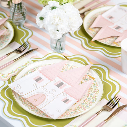 Baby Pink Striped Table Runners- Pre Order Ships January 20th