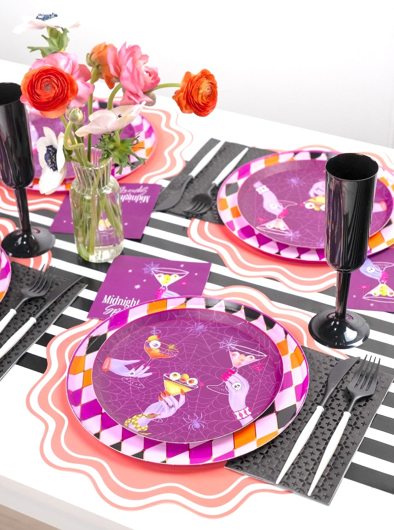 HAL25-DNP4-Halloween Diamond Dinner Plates