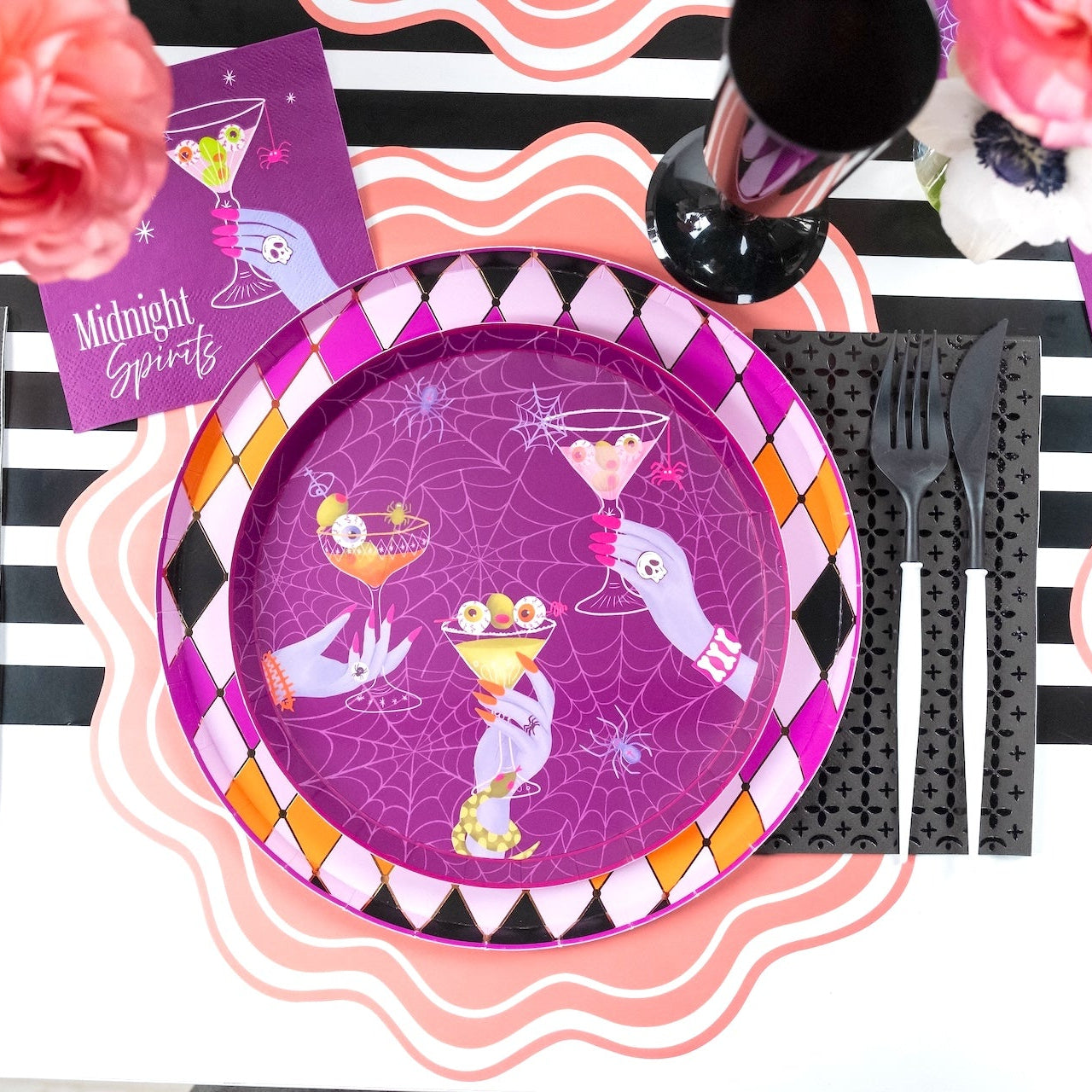 HAL25-DNP4-Halloween Diamond Dinner Plates