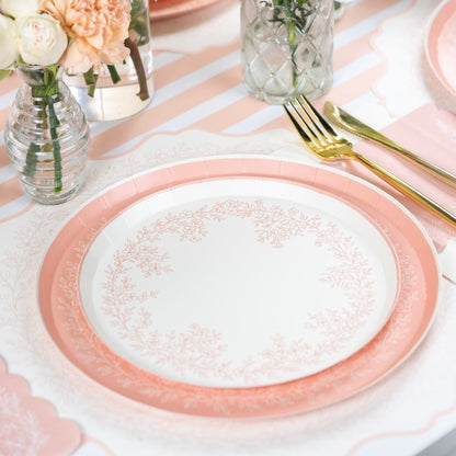 Baby Pink Striped Table Runners- Pre Order Ships January 20th