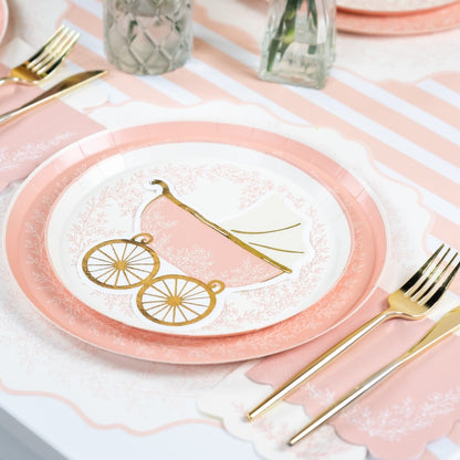 Baby Pink Striped Table Runners- Pre Order Ships January 20th