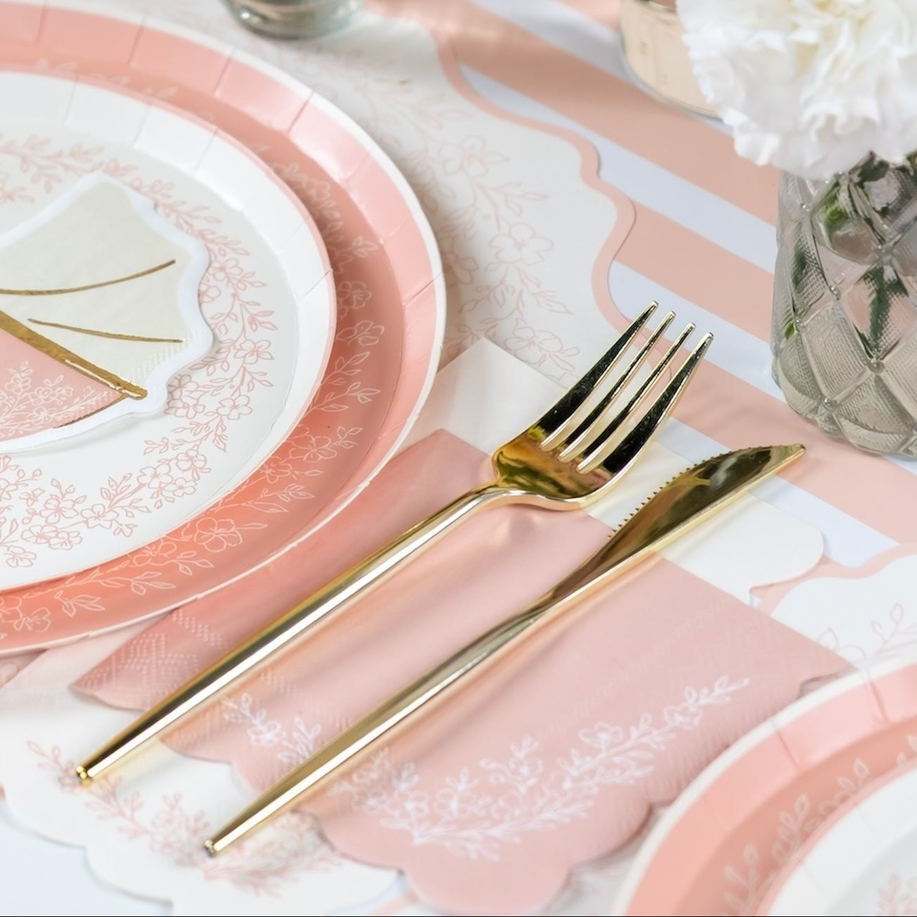 Floral Elegance Pink Guest Towels- Pre Order Ships January 20th