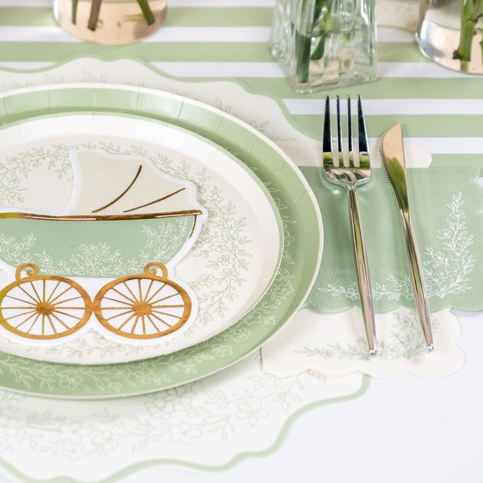 Floral Elegance Sage Guest Towels- Pre Order Ships January 20th