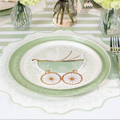 Floral Elegance Sage Dessert Plates- Pre Order Ships January 20th