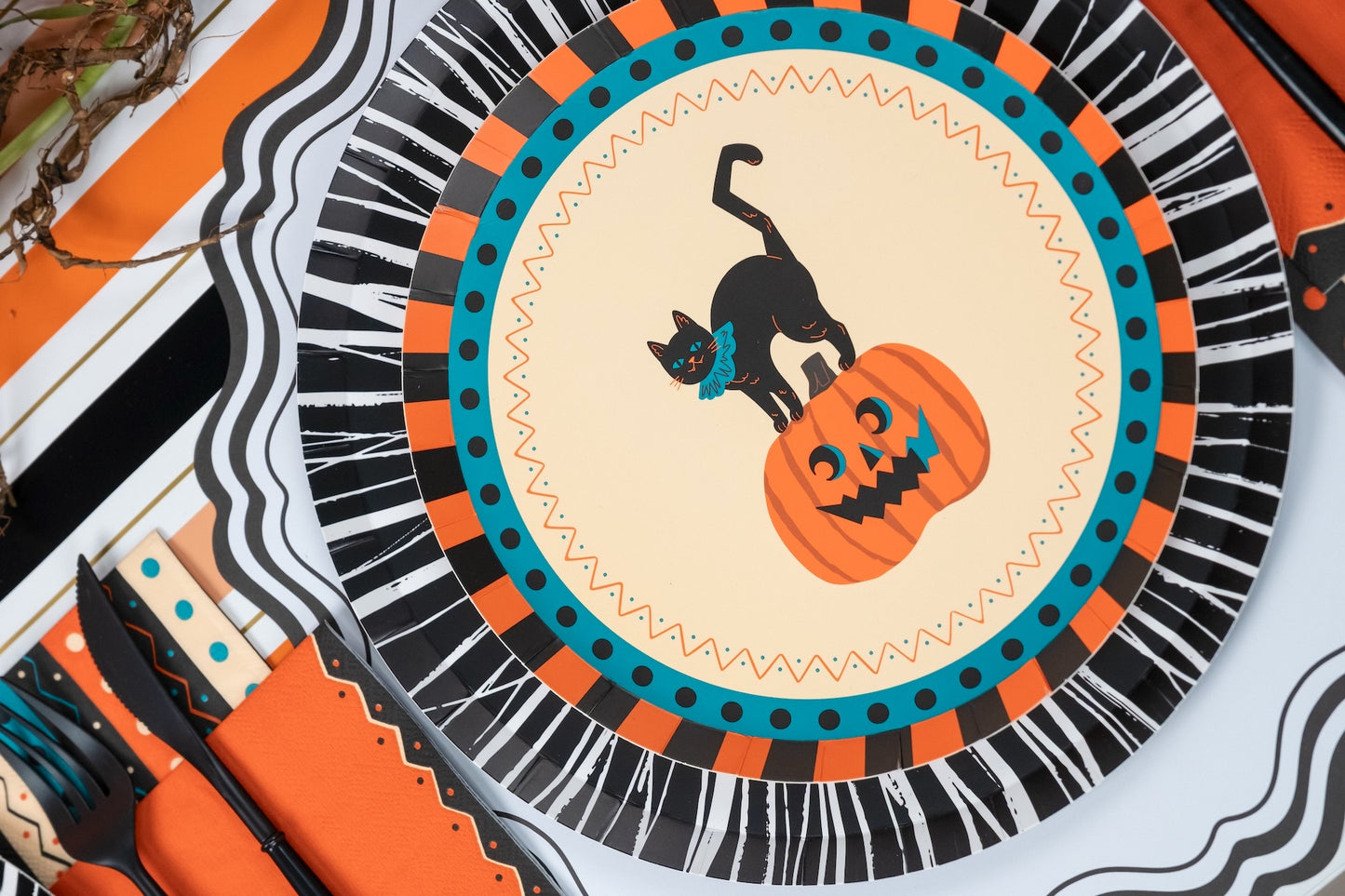 Vintage Halloween Dessert Plates