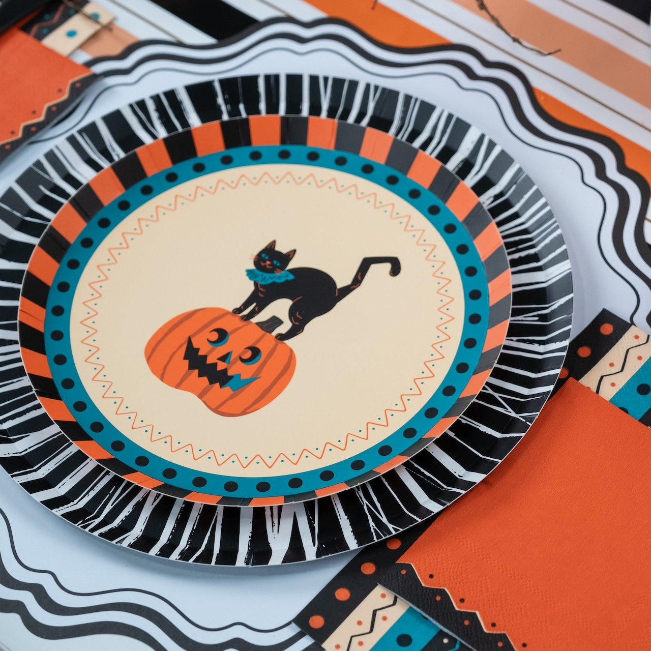 Vintage Halloween Dessert Plates