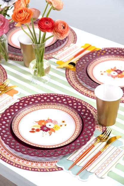 Earth Tone Scallop Guest Towels