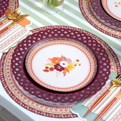 Harvest Floral Dessert Plates