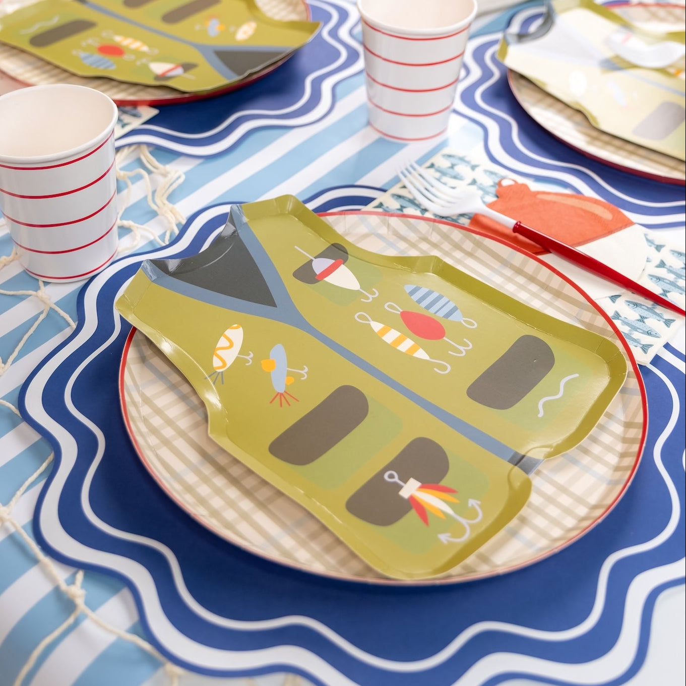Camping Gingham Dinner Plates- Pre Order Ships January 20th