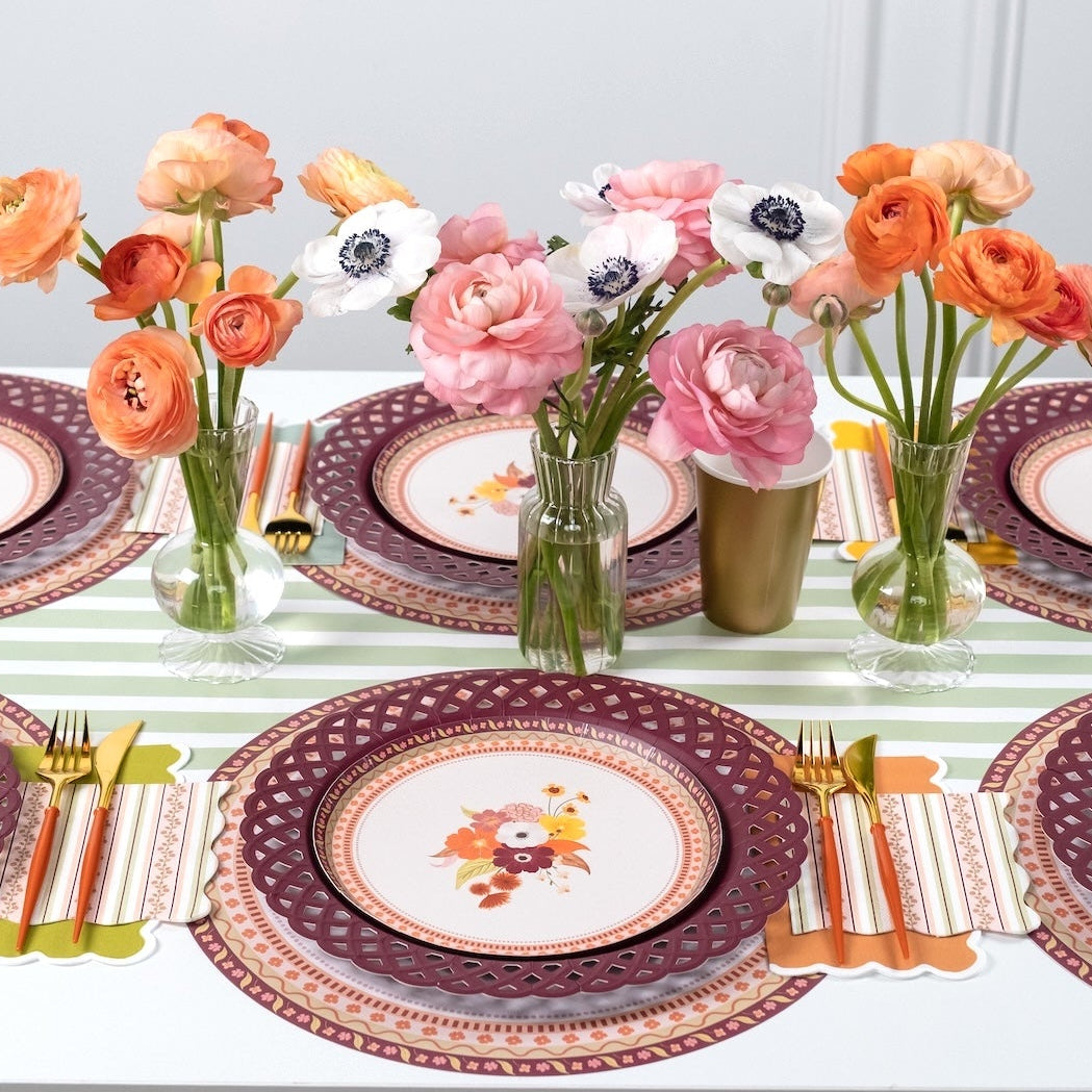 Harvest Floral Dessert Plates