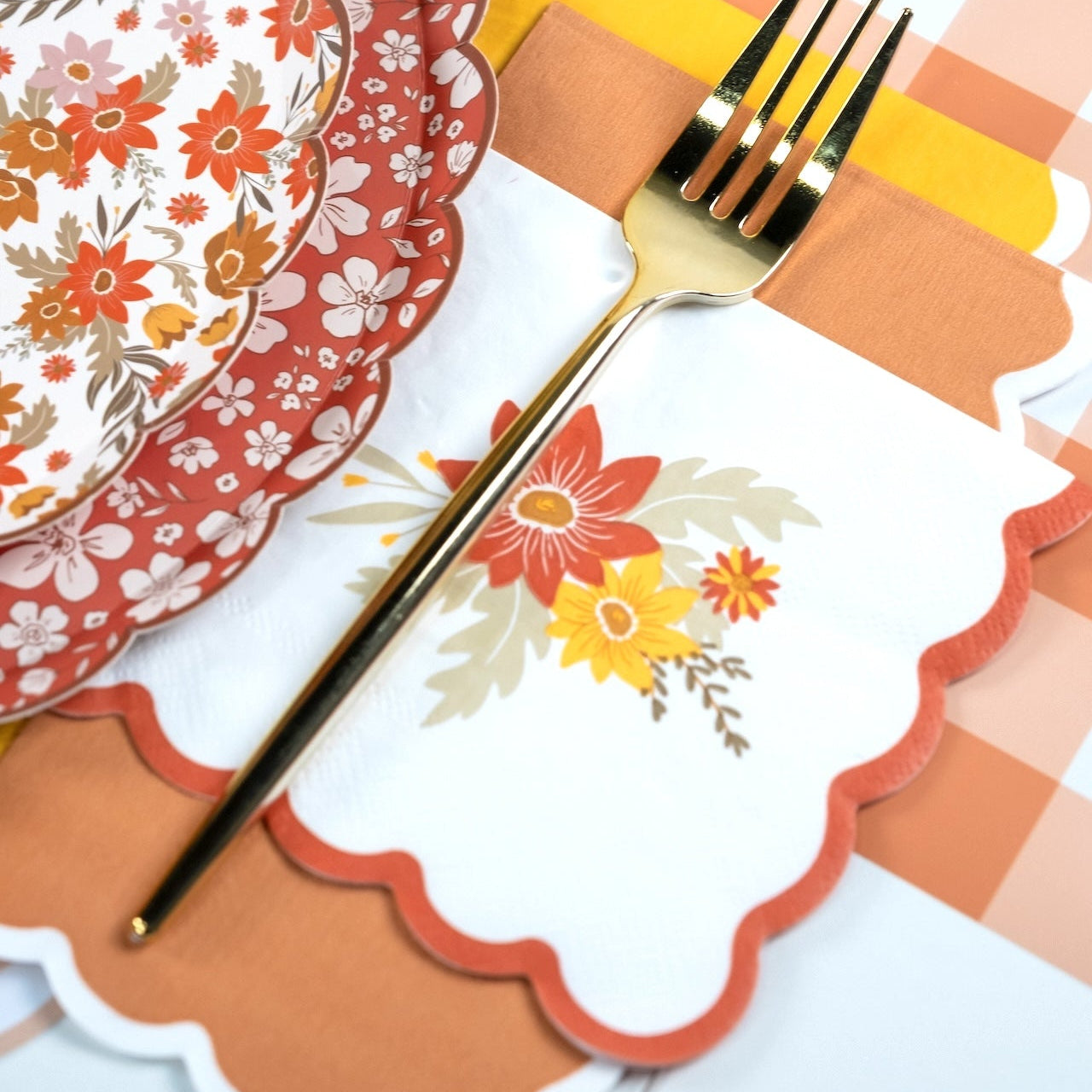 Autumn Floral Cocktail Napkins