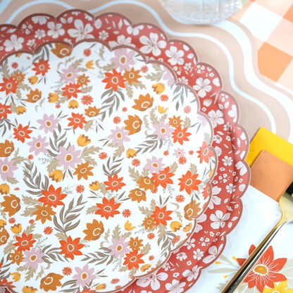 Autumn Floral Dessert Plates