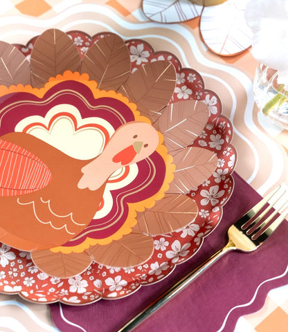 Thanksgiving Turkey Shaped Plates
