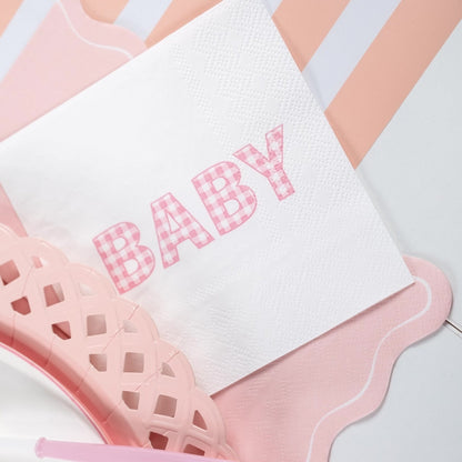Pink Scallop Guest Towels