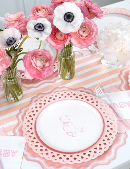 Pink Precious Baby Bear Dessert Plates