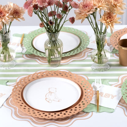 Sage Green Scallop Guest Towels
