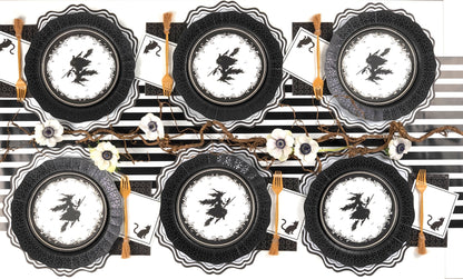 Elegant Black Pattern Dinner Plates